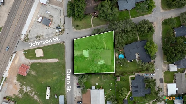 204 W Johnson St, Cuero, TX 77954 - aerial view of property's location with property boundaries highlighted