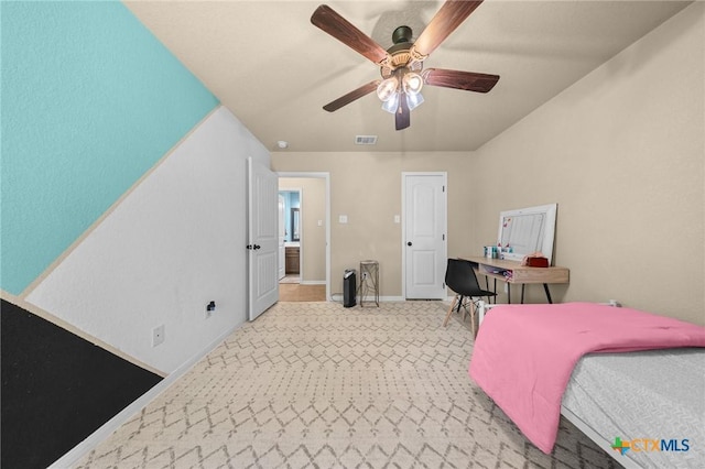 1442 Neff Dr, Copperas Cove, TX 76522 - bedroom with light colored carpet and ceiling fan