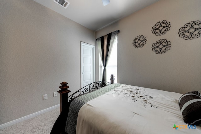 bedroom with carpet flooring