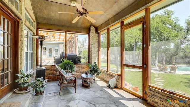 680 Saddleridge Dr, Wimberley, TX 78676 - sunroom / solarium with ceiling fan