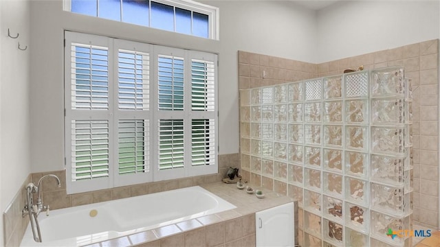 680 Saddleridge Dr, Wimberley, TX 78676 - full bathroom with walk in shower and a bath