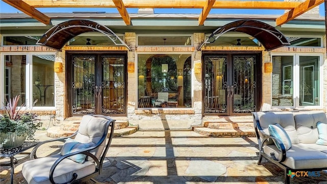 680 Saddleridge Dr, Wimberley, TX 78676 - doorway to property with french doors