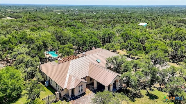 680 Saddleridge Dr, Wimberley, TX 78676 - aerial view with a view of trees