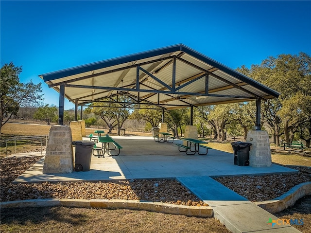 view of home's community featuring a gazebo and a patio