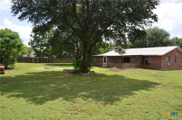 210 Meadow Ln, Martindale, TX 78655 - view of yard featuring a fire pit