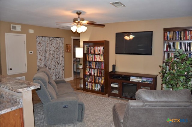 210 Meadow Ln, Martindale, TX 78655 - living room with a ceiling fan
