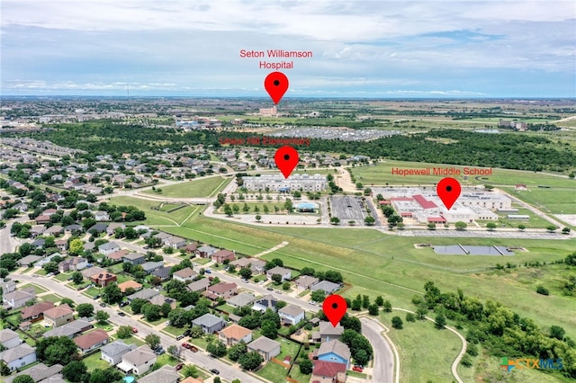 1335 Lakeside Loop, Round Rock, TX 78665 - aerial view of property's location