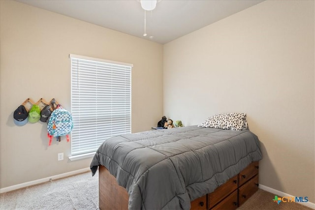 view of carpeted bedroom