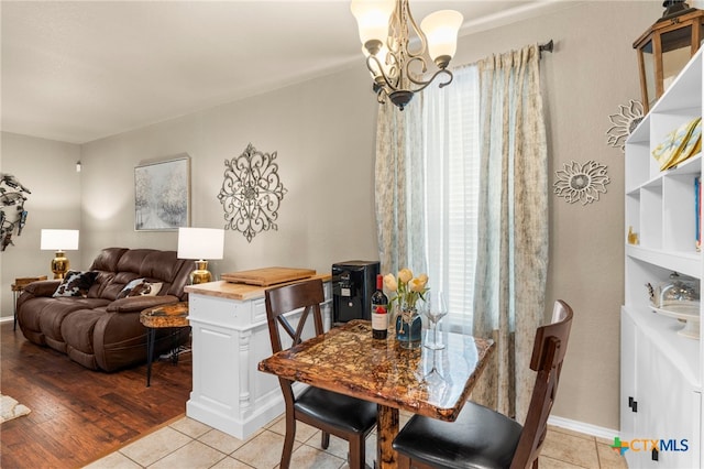12530 Crockett Way, San Antonio, TX 78253 - dining room with a chandelier and light tile patterned floors