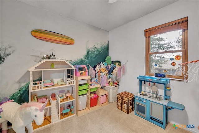 recreation room featuring carpet floors