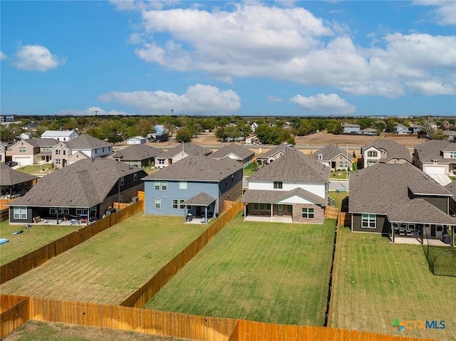 drone / aerial view featuring a residential view