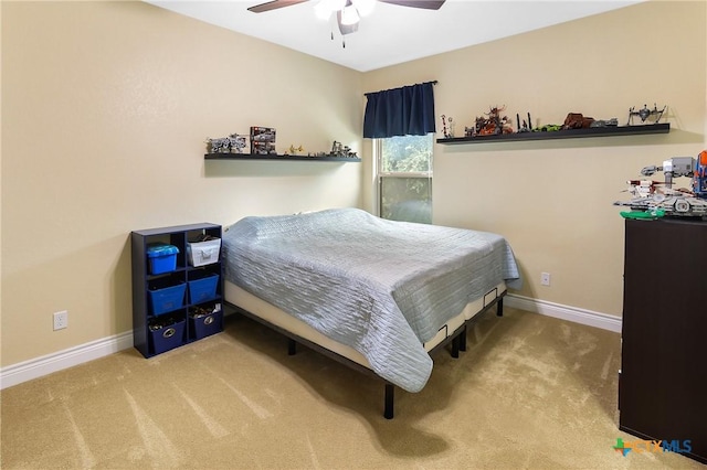 335 Mill Run, New Braunfels, TX 78132 - bedroom featuring carpet floors and ceiling fan