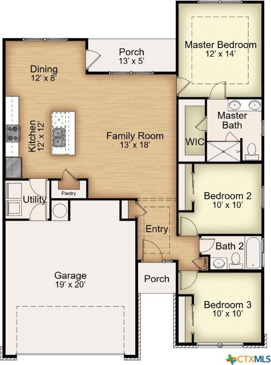 8120 Pineridge Way, Temple, TX 76502 - view of room layout