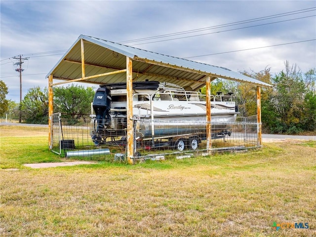 exterior space with a yard