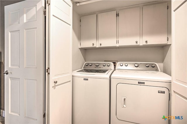 3618 Bobcat Trl, Temple, TX 76502 - washroom featuring washer and clothes dryer and cabinet space