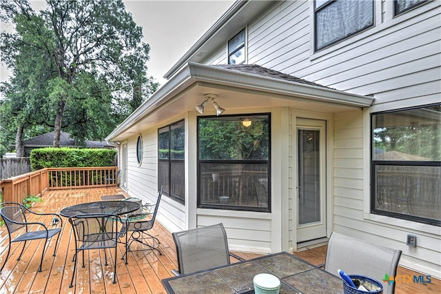 3618 Bobcat Trl, Temple, TX 76502 - wooden deck featuring outdoor dining space