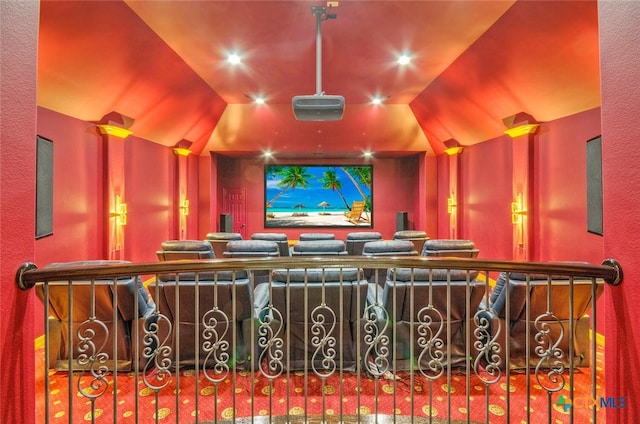 cinema with lofted ceiling