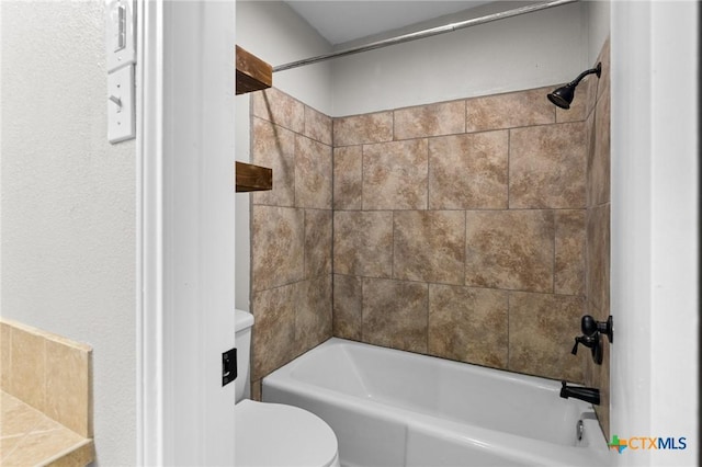 116 Guinevere St, Victoria, TX 77904 - bathroom with tiled shower / bath combo and toilet