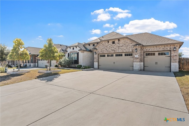 view of front facade with a garage