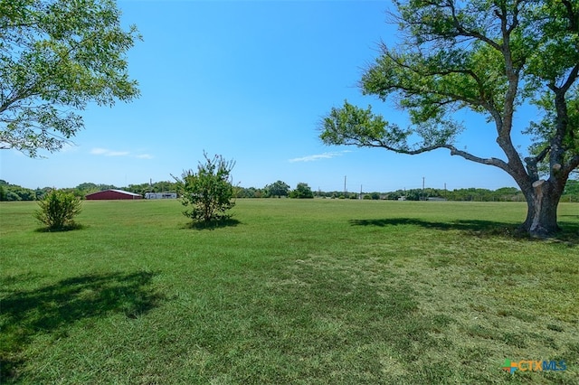 view of yard featuring a rural view