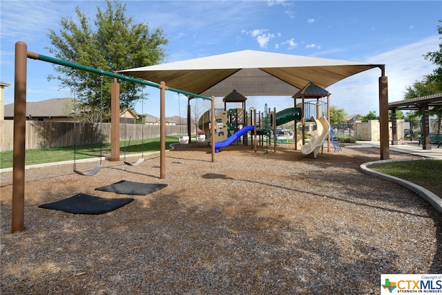 view of jungle gym