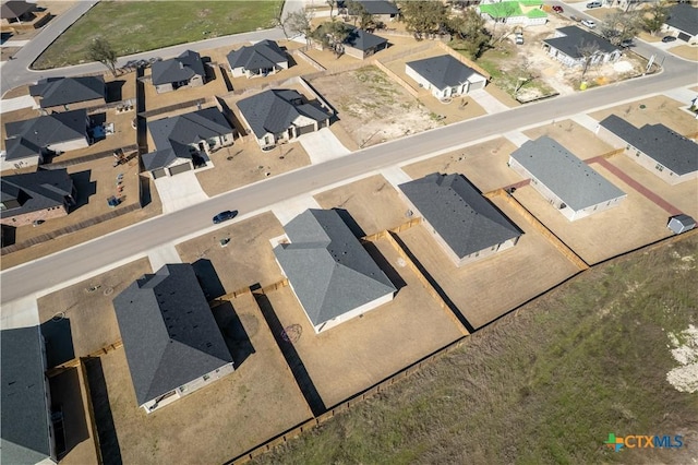 aerial view with a residential view