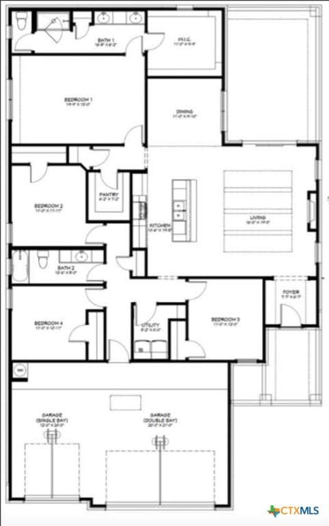 3303 Pistoia Trl, Temple, TX 76502 - home floor plan