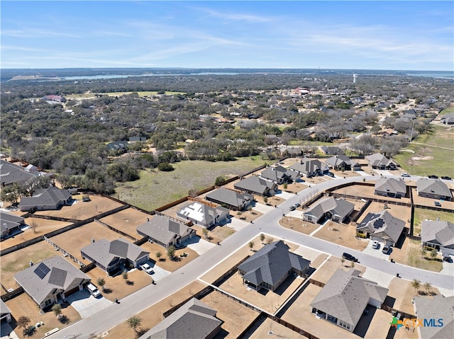 aerial view featuring a residential view