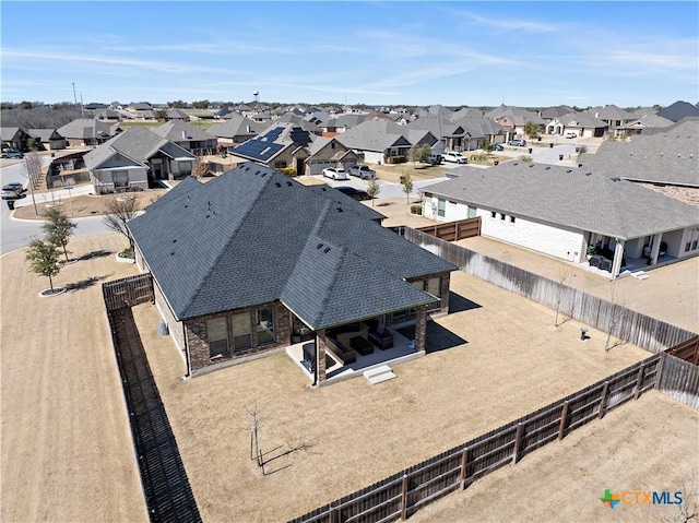 bird's eye view featuring a residential view