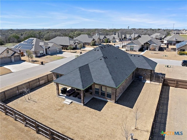 drone / aerial view featuring a residential view