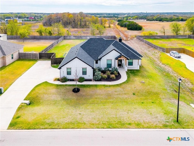 drone / aerial view featuring a rural view