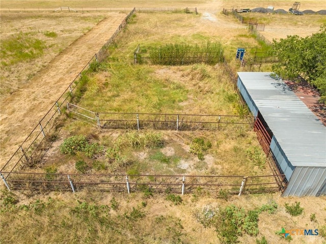 bird's eye view featuring a rural view