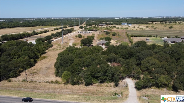 aerial view featuring a rural view