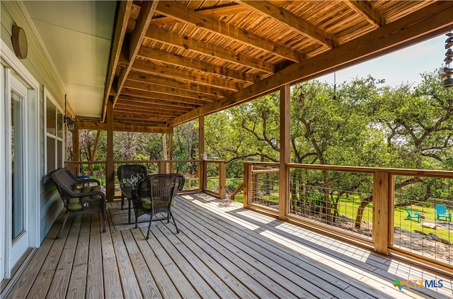 view of wooden terrace