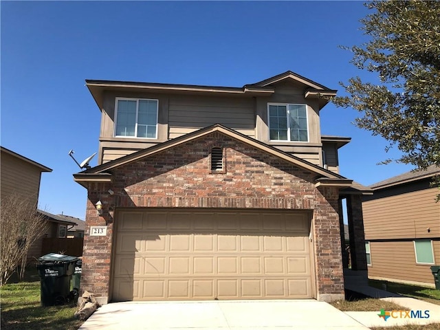 view of front facade with a garage