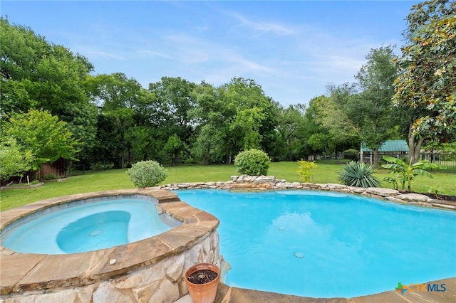 408 O W Lowrey, Salado, TX 76571 - outdoor pool featuring view of wooded area and an in-ground hot tub
