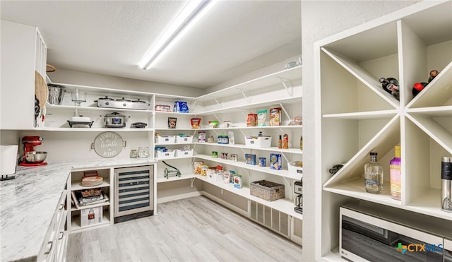 pantry with wine cooler