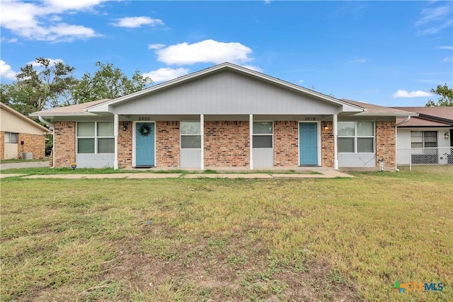 2918 Antelope Trl, Temple, TX 76504 - ranch-style house with a front lawn and central air condition unit