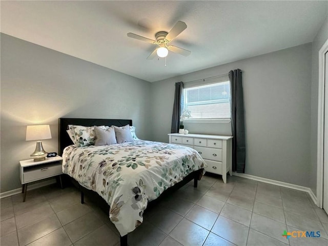 2918 Antelope Trl, Temple, TX 76504 - tiled bedroom featuring ceiling fan
