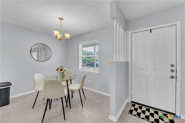2918 Antelope Trl, Temple, TX 76504 - tiled dining room with an inviting chandelier