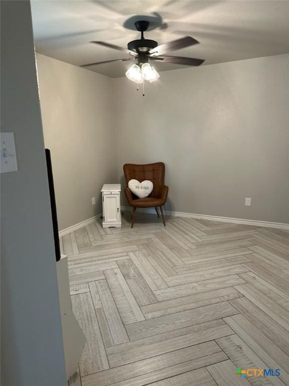 2823 Pistoia Trl, Temple, TX 76502 - living area with ceiling fan and baseboards