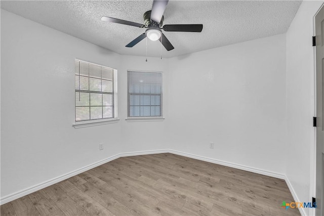 2316 Schwertner Dr, Killeen, TX 76543 - spare room with wood finished floors, ceiling fan, and a textured ceiling