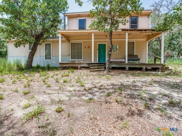 view of front of home featuring covered porch