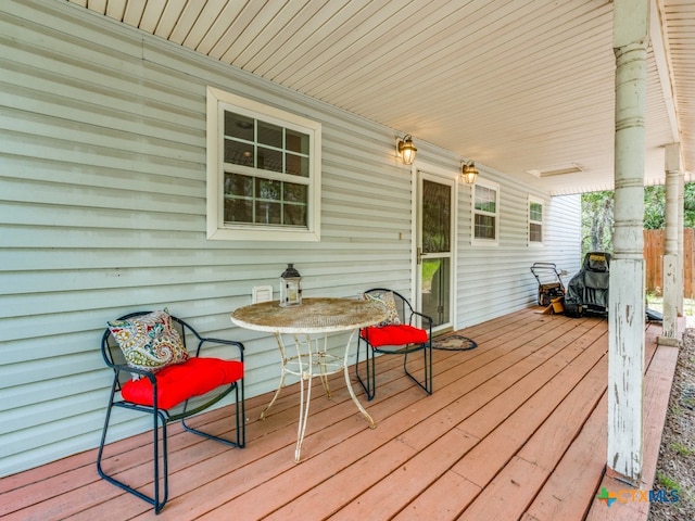 view of wooden deck