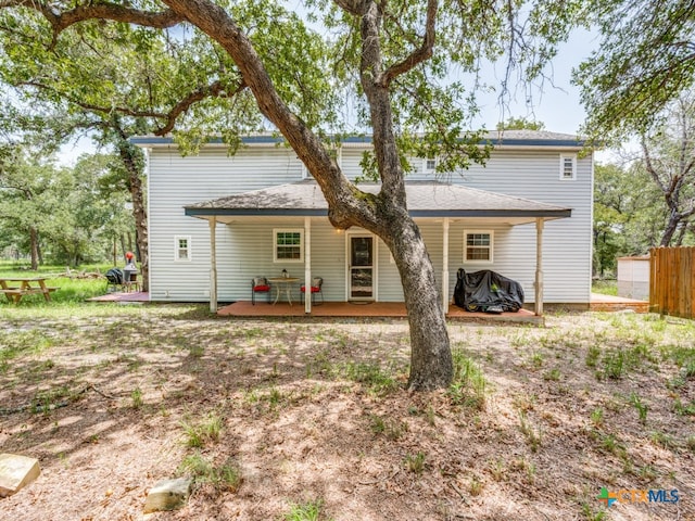 view of rear view of property