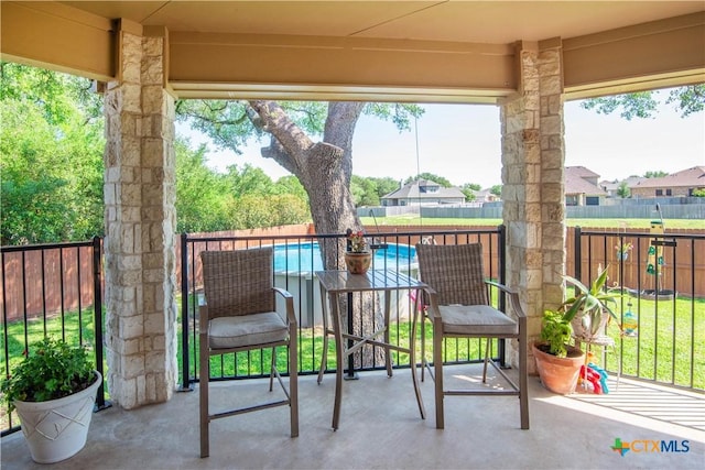 1729 Yturria Dr, Belton, TX 76513 - sunroom featuring a residential view