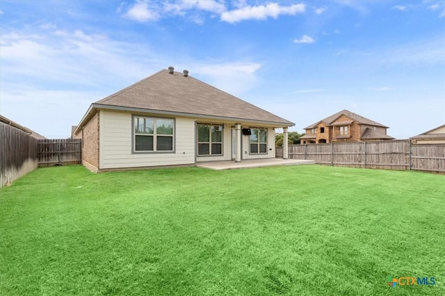 1202 Amber Dawn Dr, Temple, TX 76502 - back of property with a patio and a fenced backyard