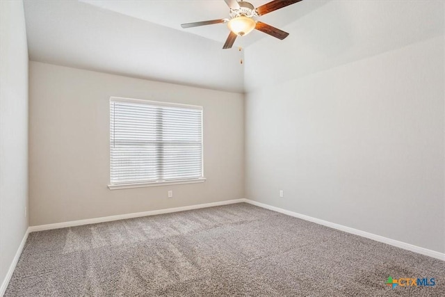 1202 Amber Dawn Dr, Temple, TX 76502 - carpeted spare room featuring ceiling fan and vaulted ceiling