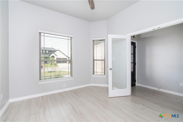 2904 Torino Reale Ave, Temple, TX 76502 - unfurnished bedroom featuring baseboards, wood finished floors, and ceiling fan