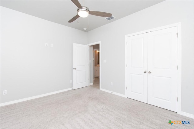 2904 Torino Reale Ave, Temple, TX 76502 - unfurnished bedroom featuring carpet floors, baseboards, a closet, and ceiling fan